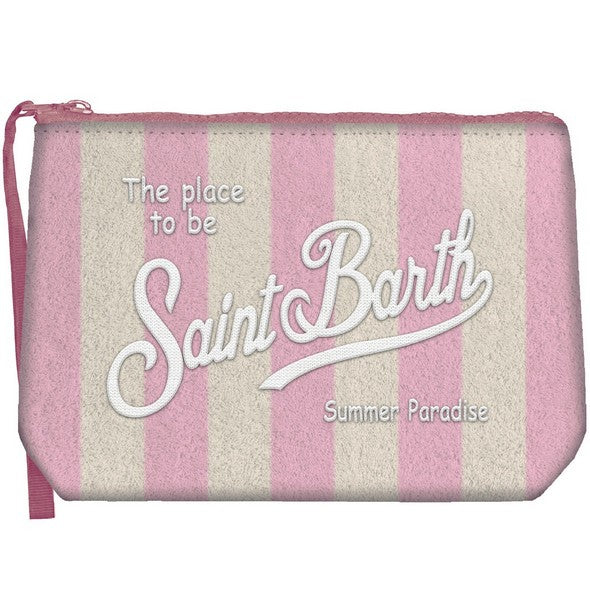 MC2 SAINT BARTH Pochette Aline Sponge-Stripes Rosa