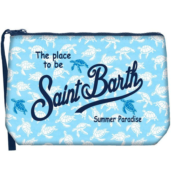 MC2 SAINT BARTH Pochette Aline-Turtle Block Azzurro