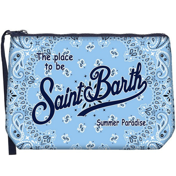 MC2 SAINT BARTH Pochette Aline-Bandanna Round Azzurro