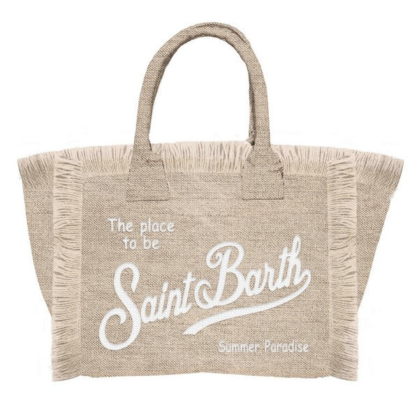 MC2 SAINT BARTH Borsa Colette Linen-Beige
