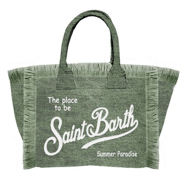 MC2 SAINT BARTH Borsa Colette Linen-Military