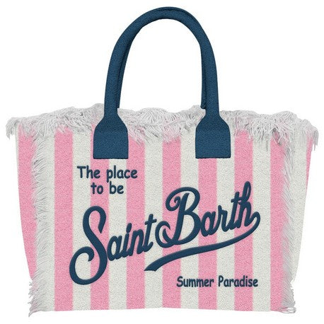 MC2 SAINT BARTH Borsa Colette Sponge-Stripes Rosa