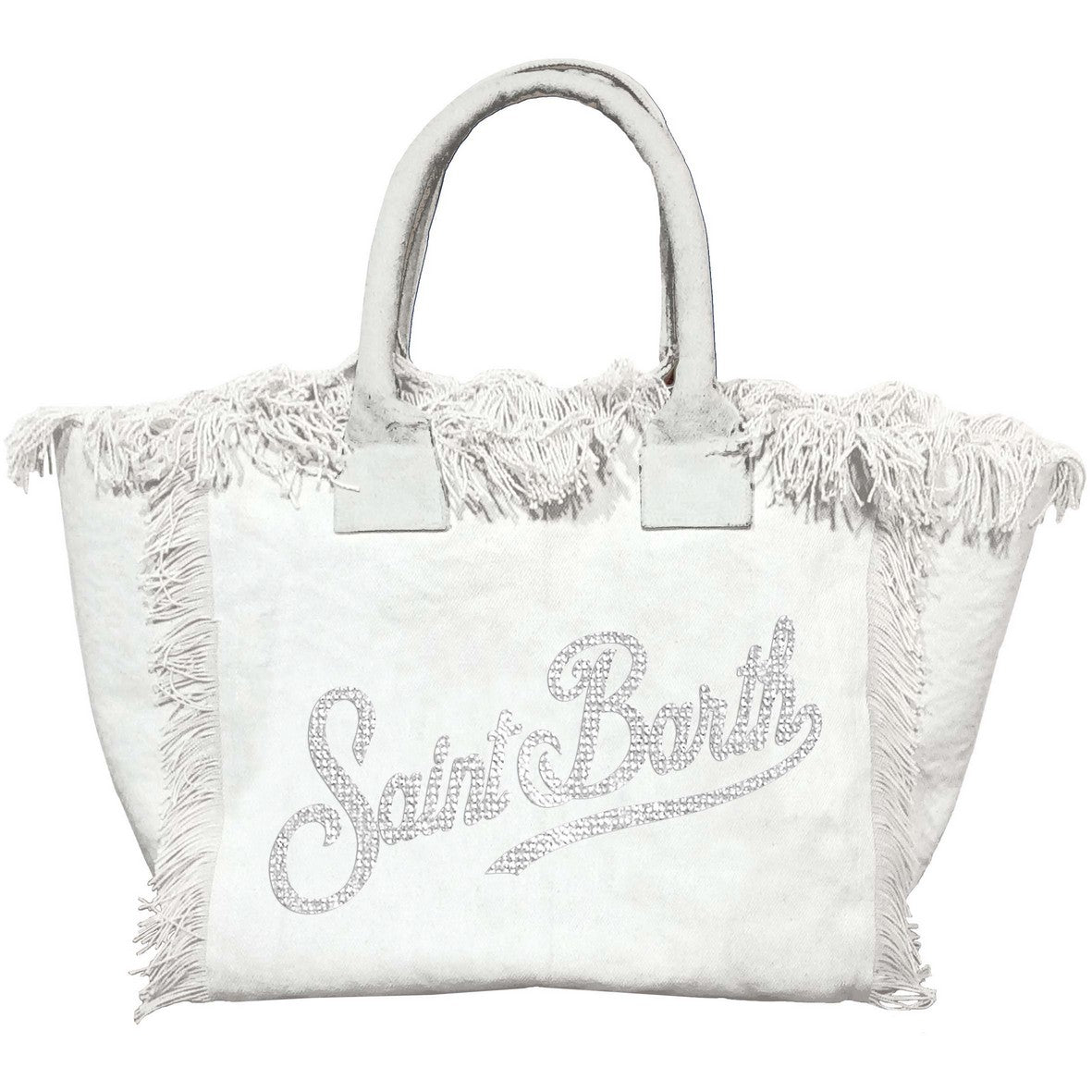 MC2 SAINT BARTH Borsa Colette-Strass Bianco