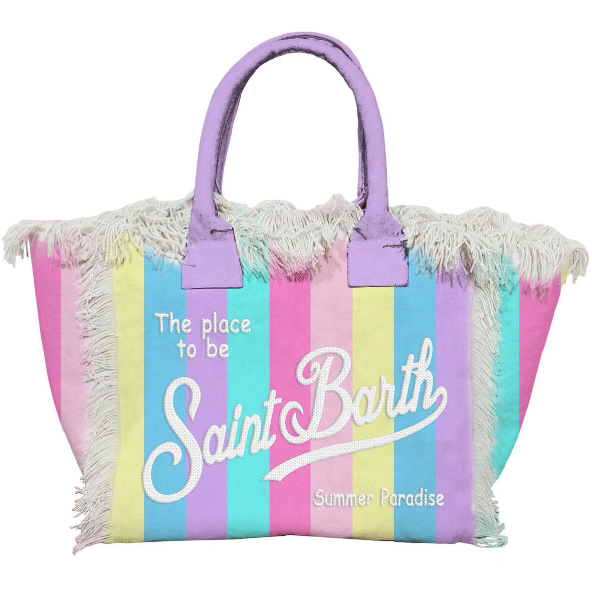 MC2 SAINT BARTH Borsa Colette-Stripes Pop Multicolor