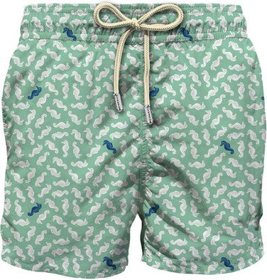 MC2 SAINT BARTH Boxer Uomo Comfort Light-Seahorse Verde Salvia