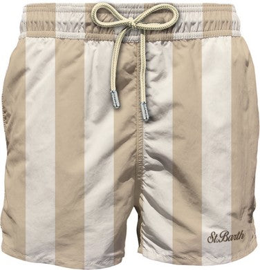 MC2 SAINT BARTH Boxer Uomo Gustavia-Stripes Pop Beige
