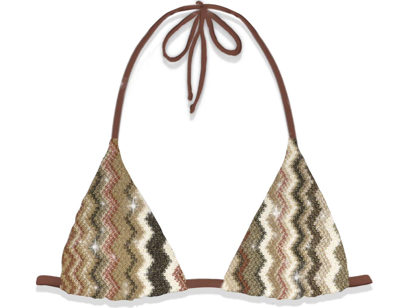 MC2 SAINT BARTH Costume Triangolo Donna Leah-Chevron Marrone