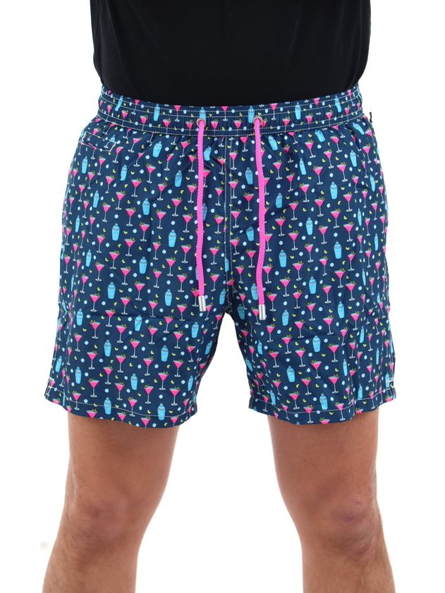 MC2 SAINT BARTH Boxer Uomo Lighting Micro Fantasy-Cosmo Navy