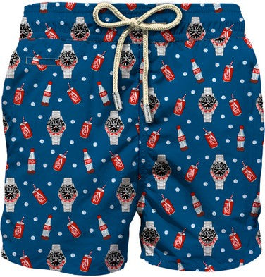 MC2 SAINT BARTH Boxer Uomo Lighting Micro Fantasy-Watch Red Cola Navy