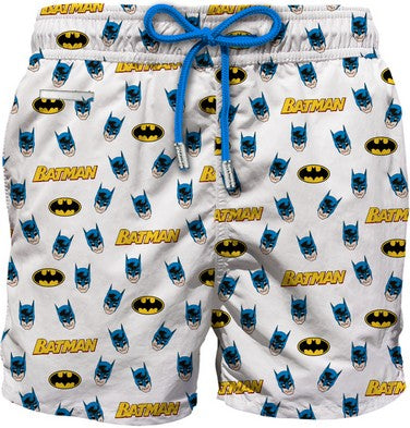 MC2 SAINT BARTH Boxer Uomo Lighting Micro Fantasy-Batman Sticker Bianco