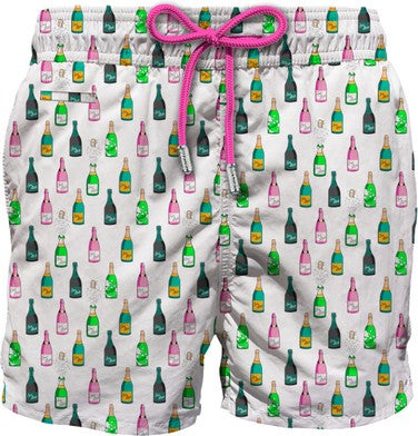 MC2 SAINT BARTH Boxer Uomo Lighting Micro Fantasy-Cheers Bottle Bianco