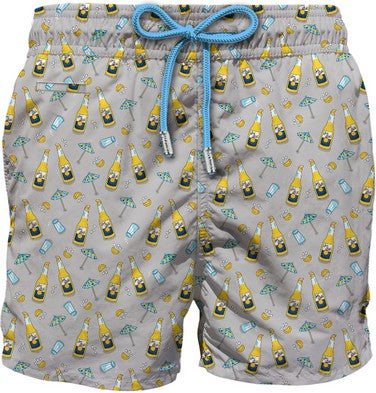 MC2 SAINT BARTH Boxer Uomo Lighting Micro Fantasy-Aperitif Beer Grigio