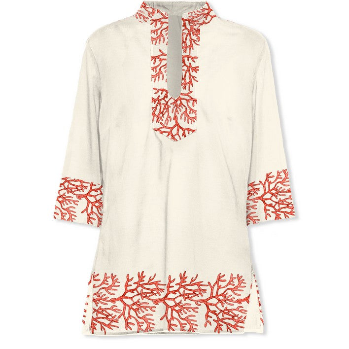MC2 SAINT BARTH Abito Donna Copricostume Macha-Coral Bianco