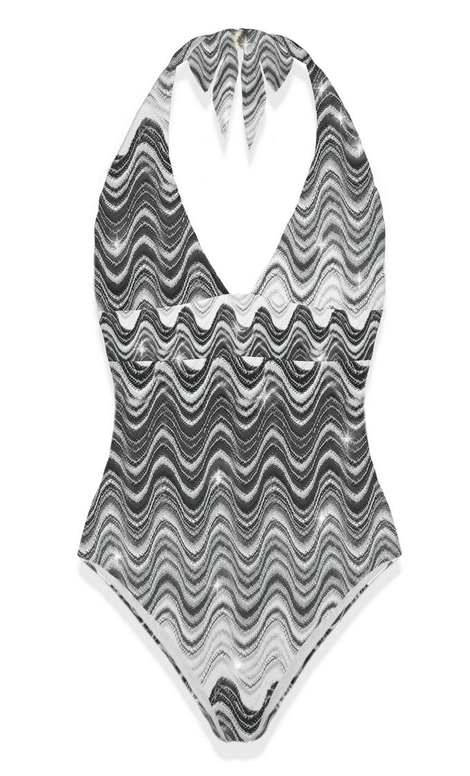 MC2 SAINT BARTH Costume Intero Donna Marylin-Sea Wave Nero