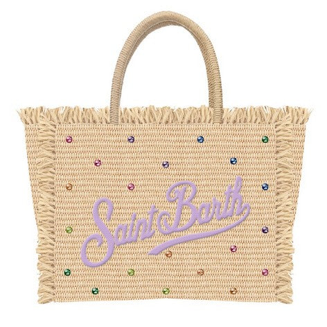 MC2 SAINT BARTH Borsa Vanity Mini Straw N-Strass Naturale
