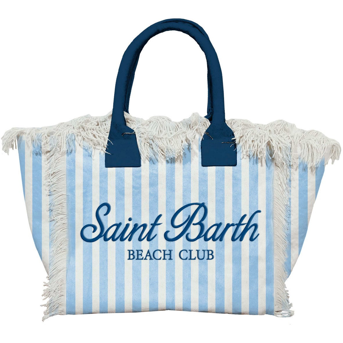 MC2 SAINT BARTH Borsa Vanity-Beach Stripes Azzurro