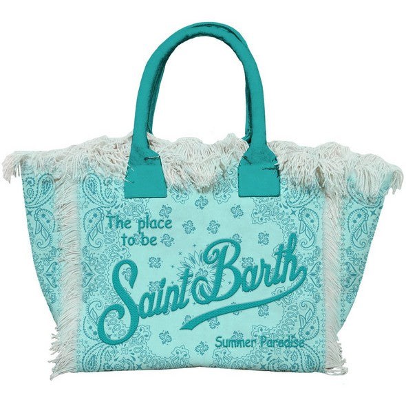 MC2 SAINT BARTH Borsa Vanity-Bandanna Round Verde Acqua