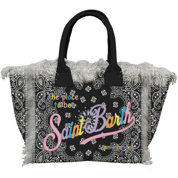MC2 SAINT BARTH Borsa Vanity-Bandanna Round Nero