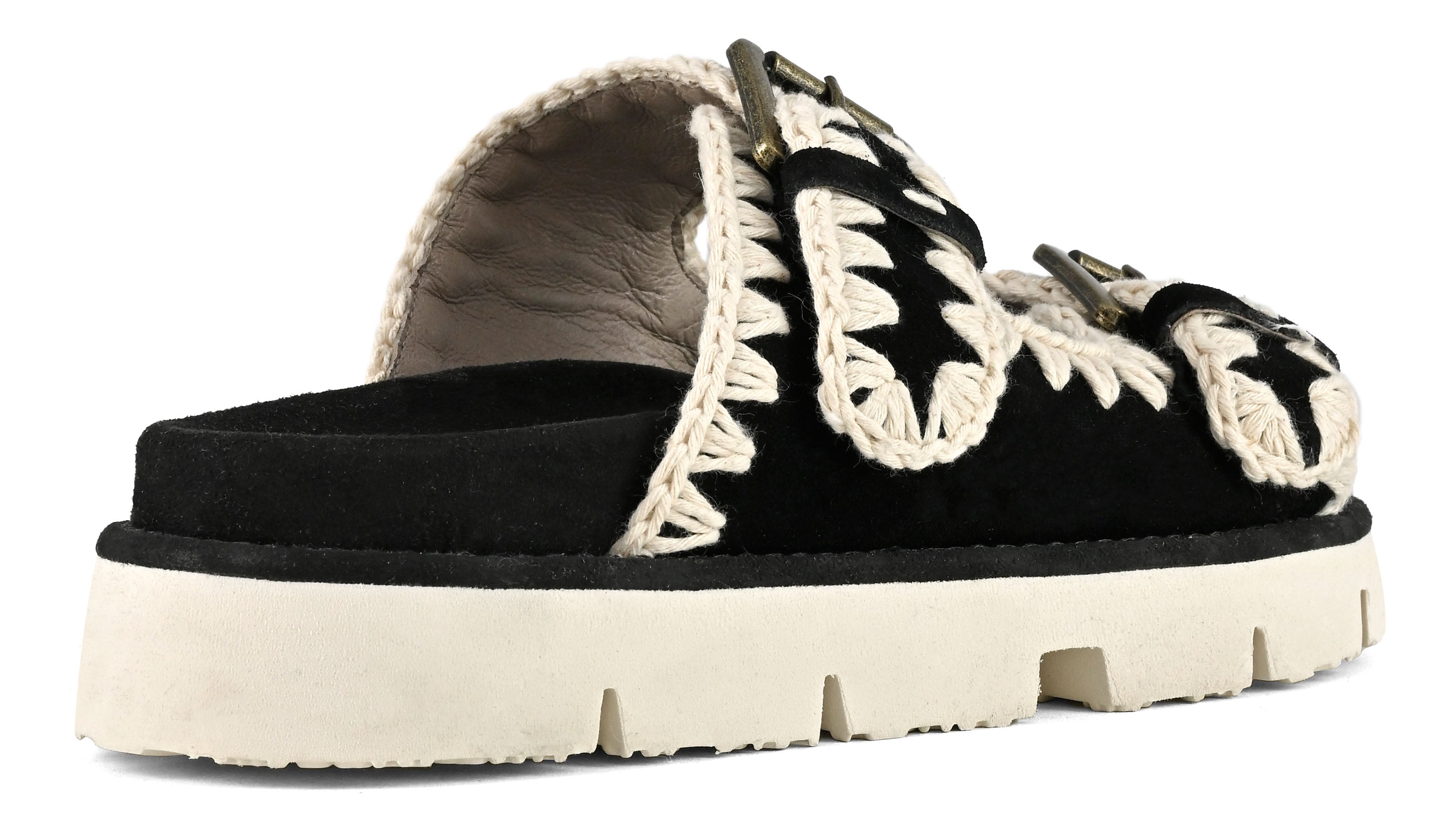 MOU Sandalo Bio two buckles-Black White