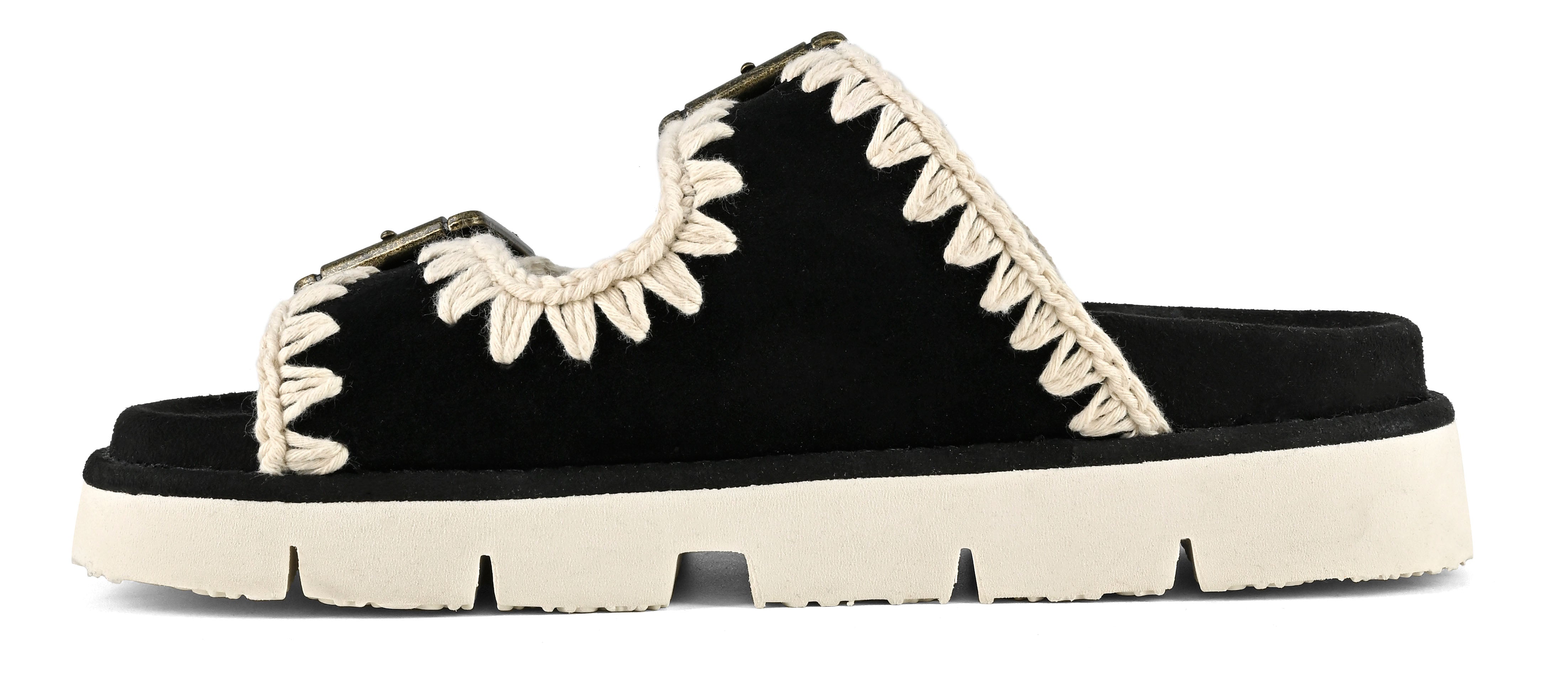 MOU Sandalo Bio two buckles-Black White