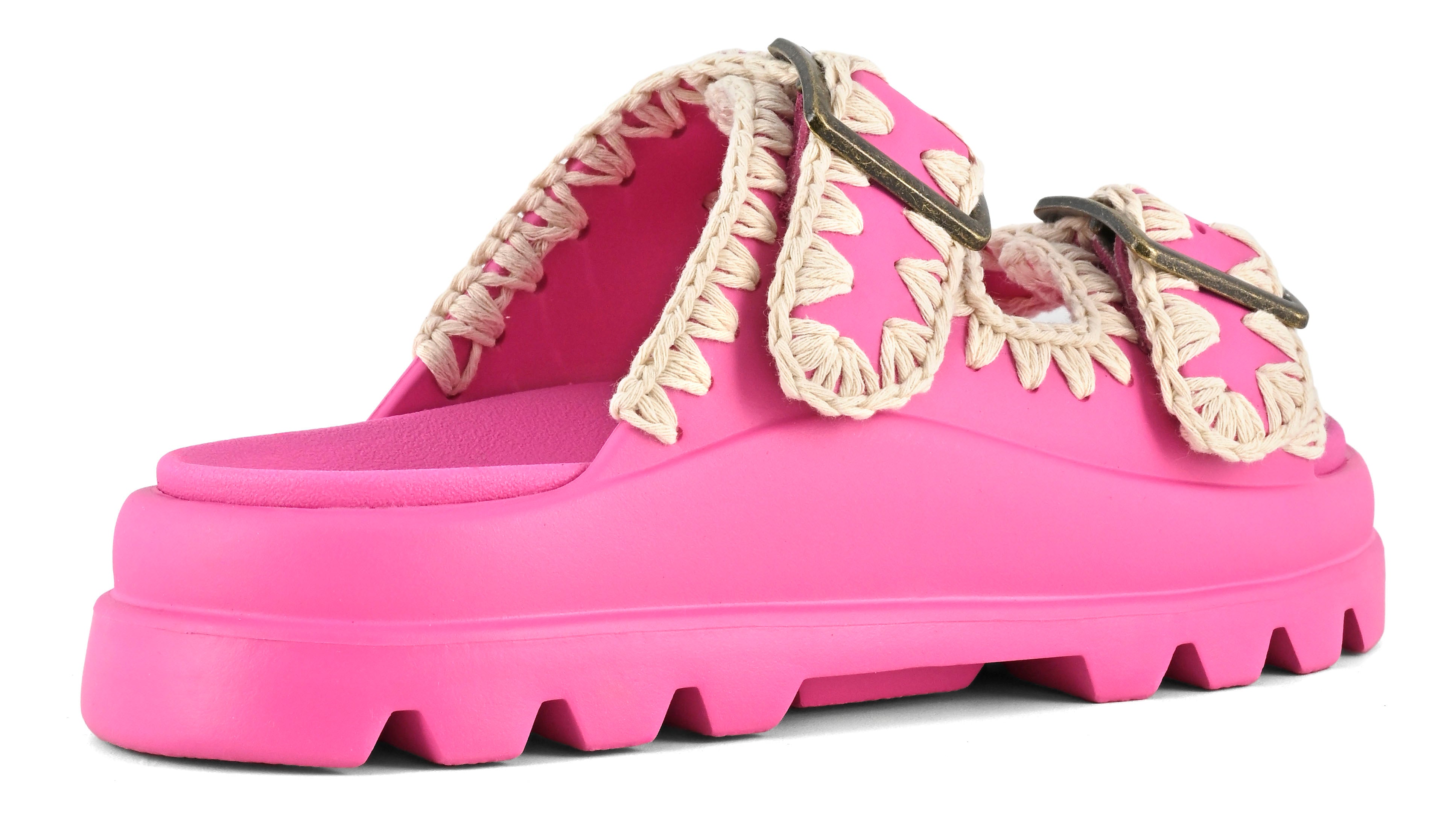 MOU Ciabatta Eva one-piece slide two-buckles-Fucsia
