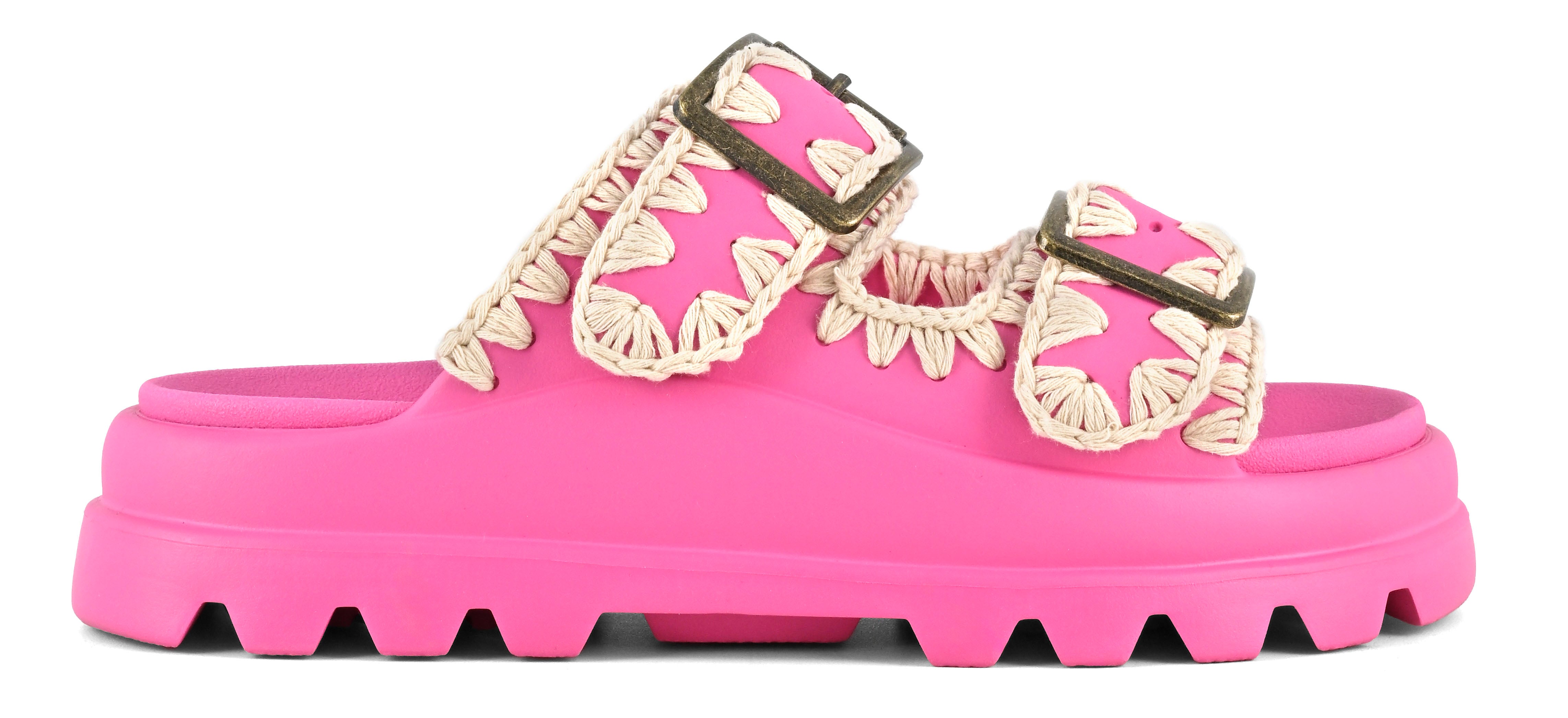 MOU Ciabatta Eva one-piece slide two-buckles-Fucsia