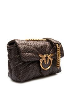 PINKO Borsa Love Puff Mini Cl Rafia-Moro