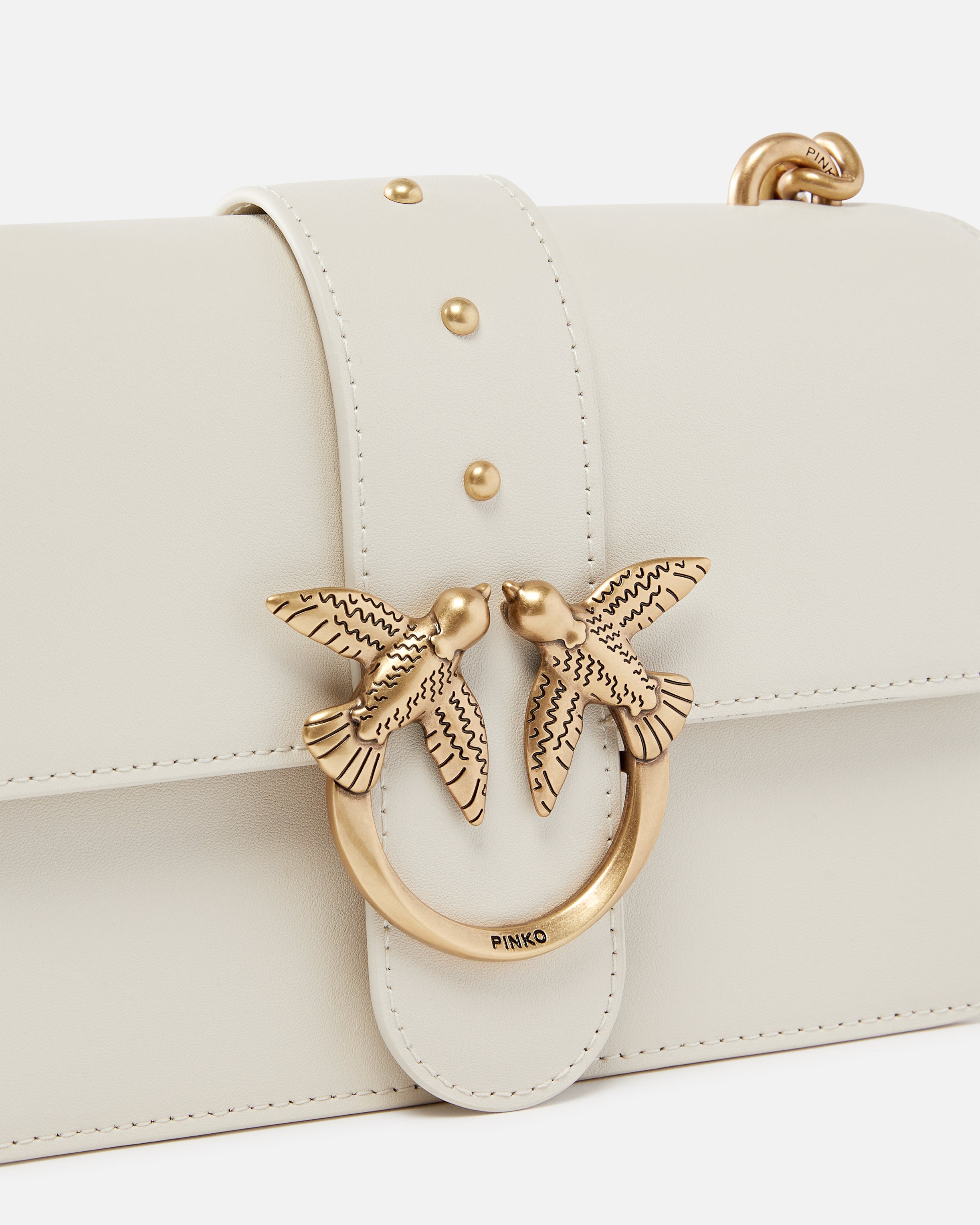 PINKO Borsa Love One mini-Bianco Seta