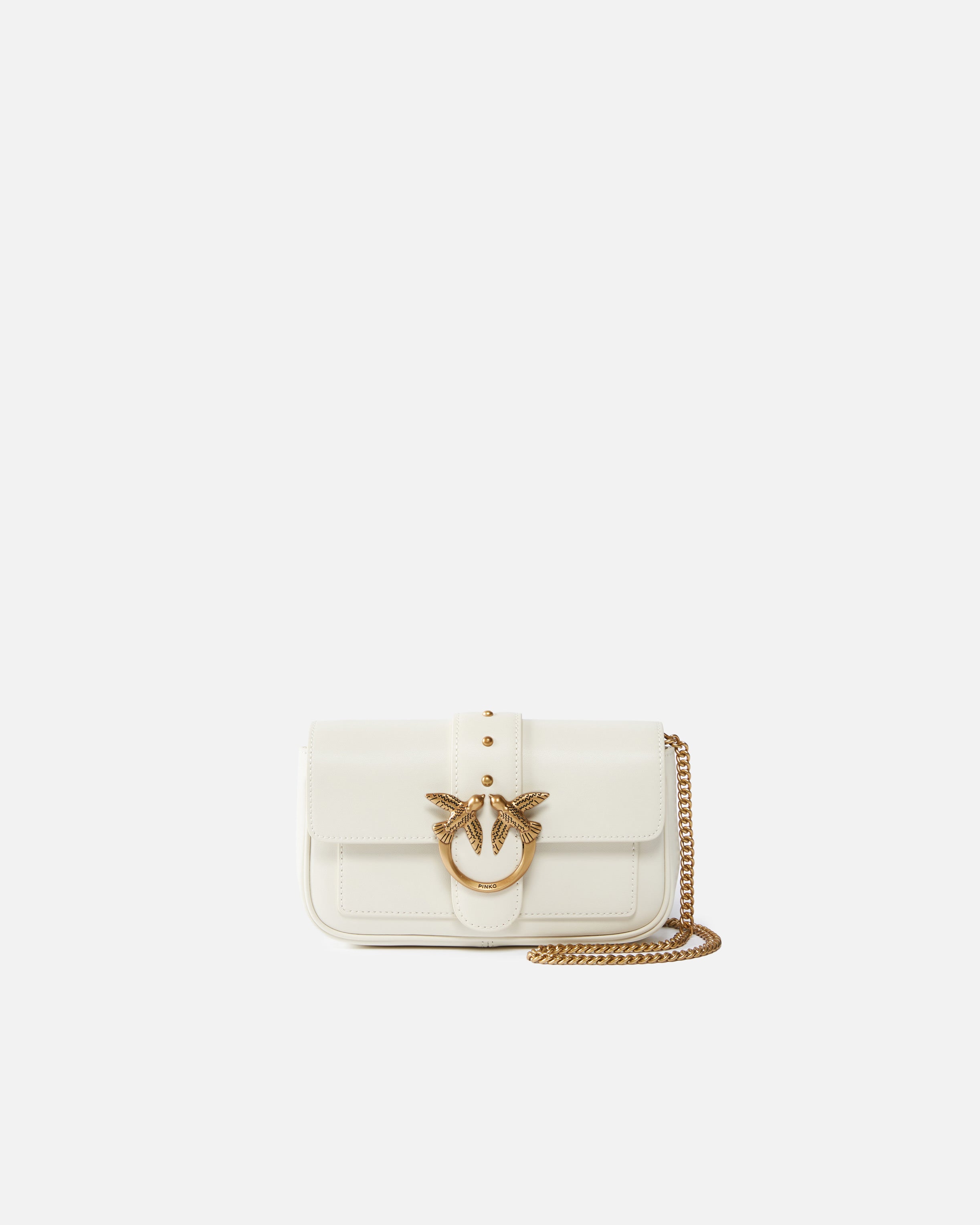 PINKO Borsa Love One Pocket-Bianco Seta