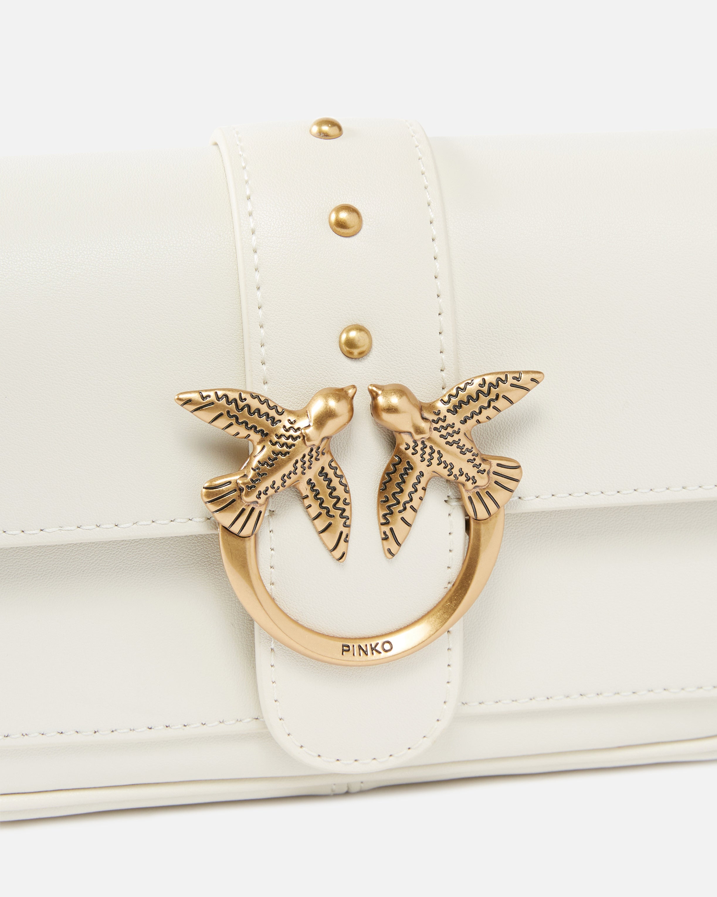 PINKO Borsa Love One Pocket-Bianco Seta