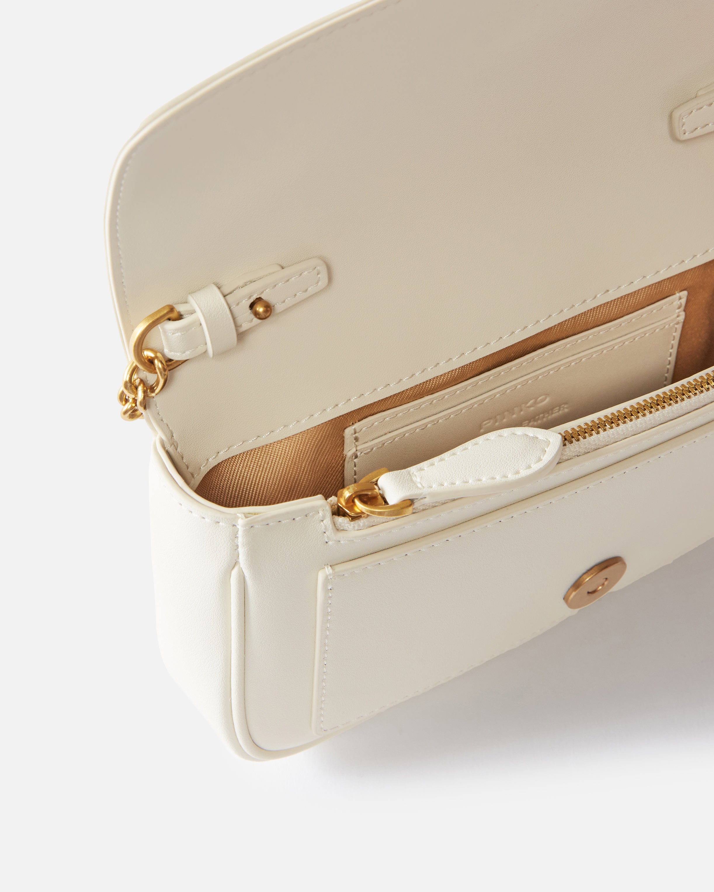 PINKO Borsa Love One Pocket-Bianco Seta