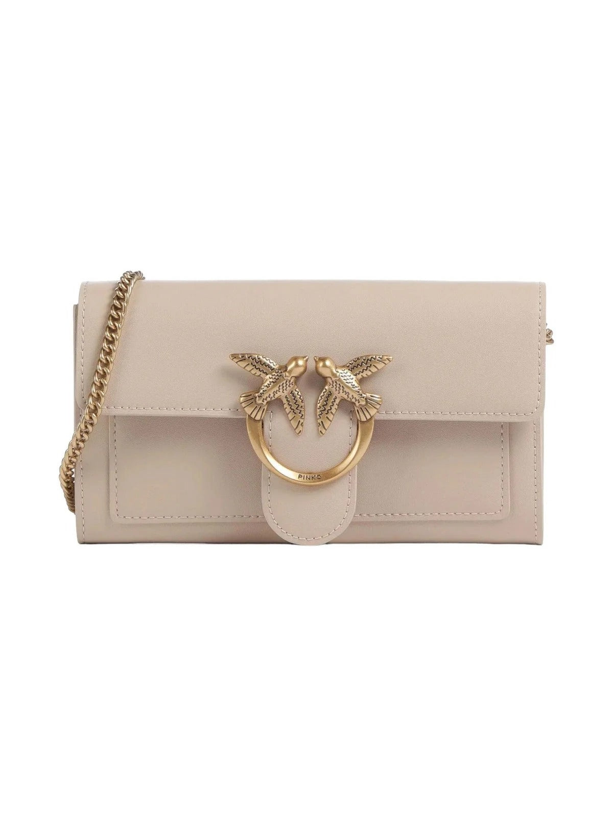 PINKO Portafoglio Love One Simply-Beige Grigio Fumo
