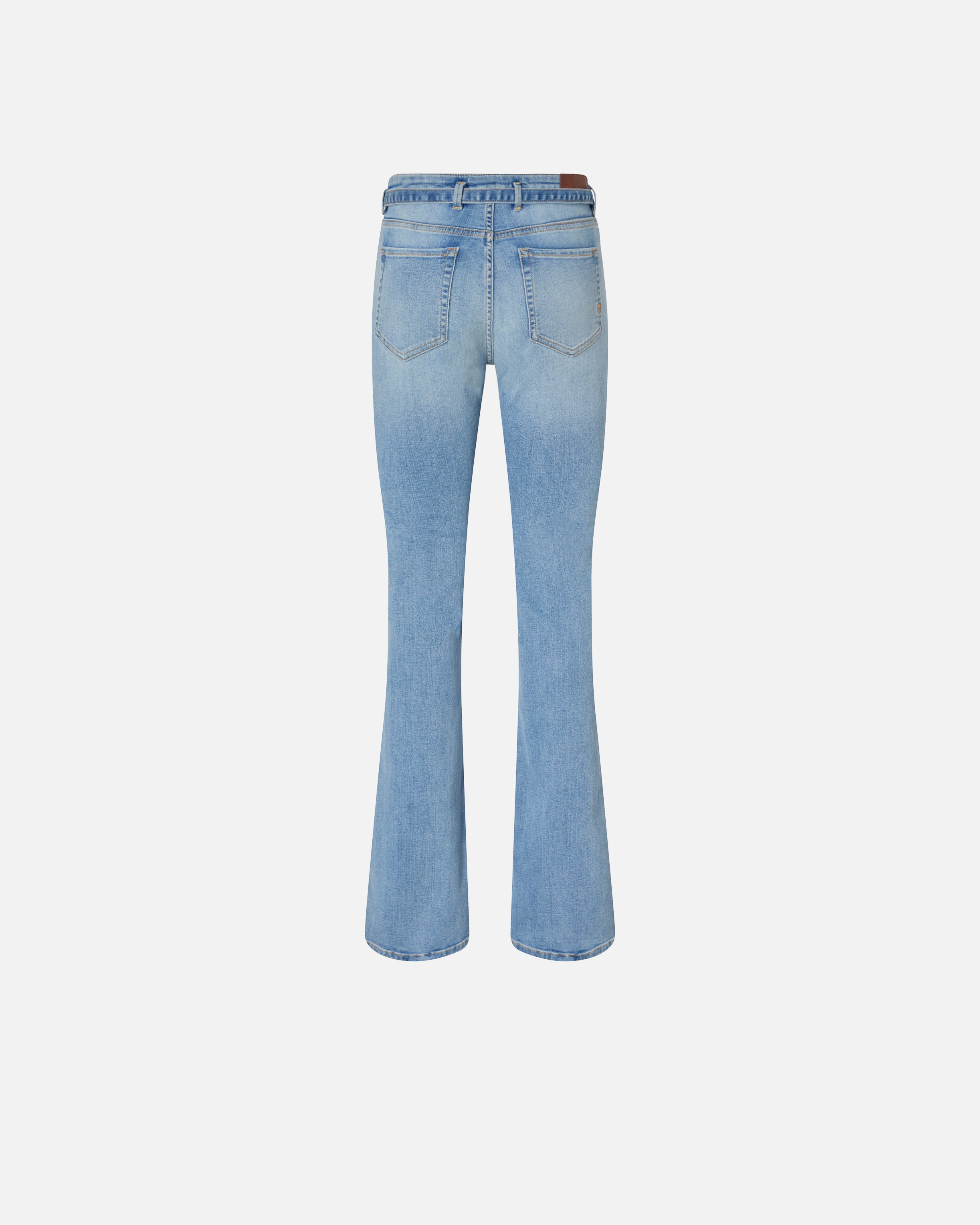 PINKO Jeans Flora Flare Cintura Logo-Blu Chiaro