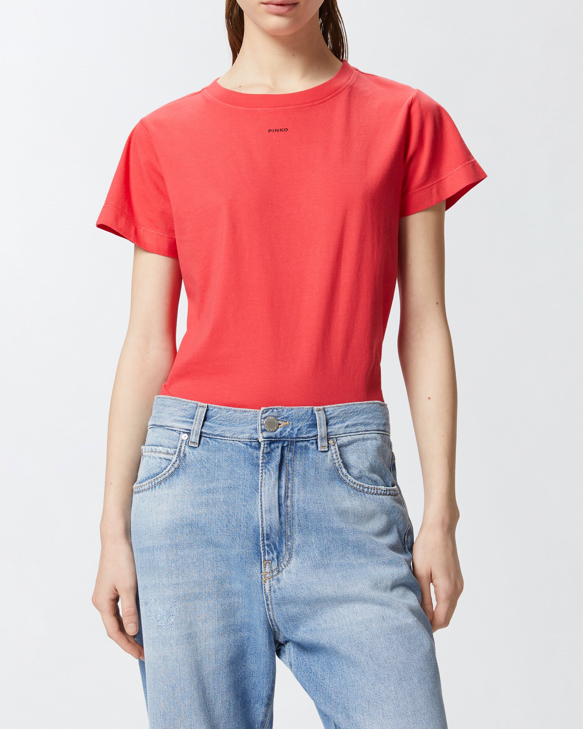 PINKO T-shirt Basico-Rosso Passata