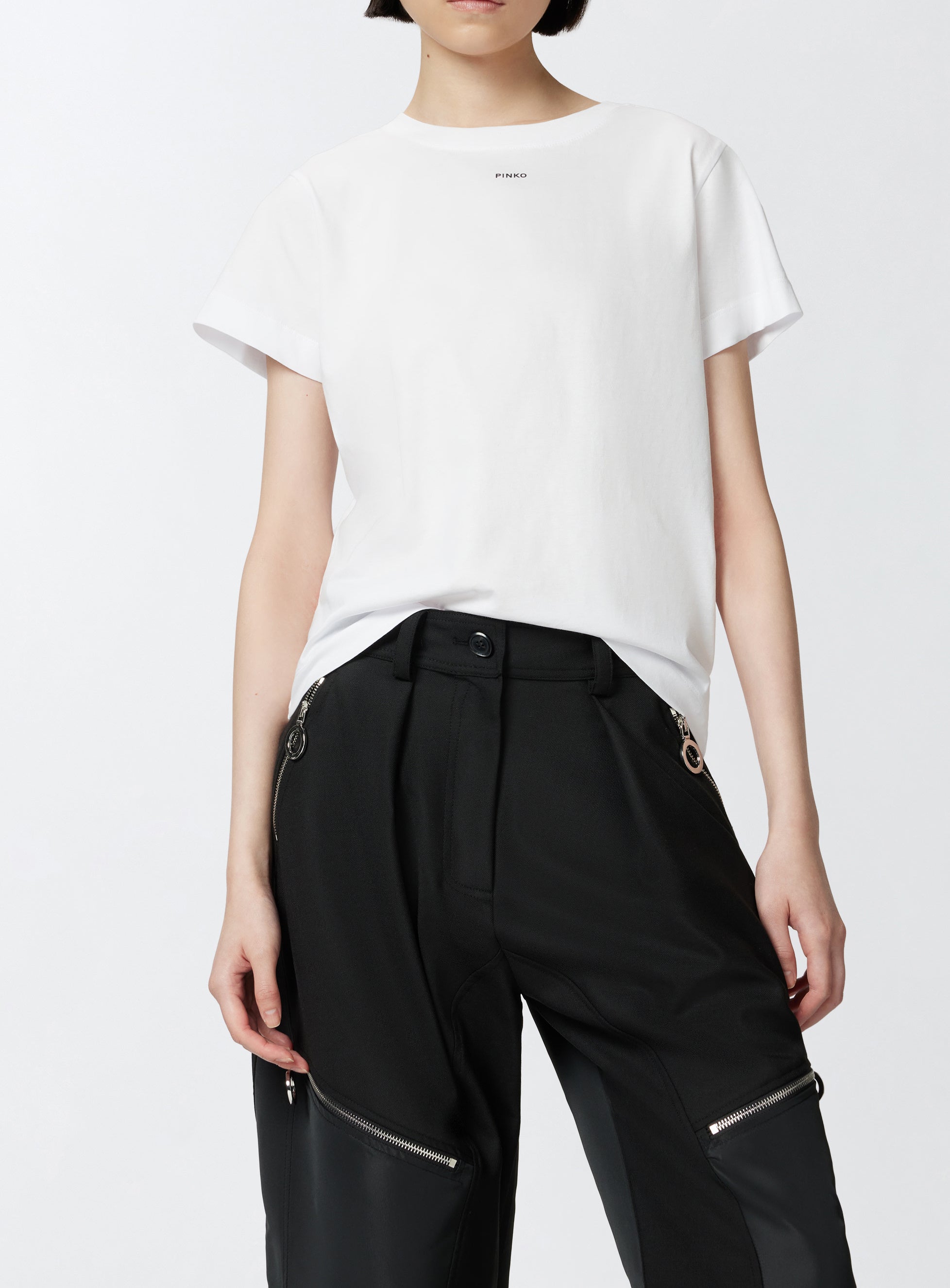 PINKO T-shirt Basico-Bianco Brillante