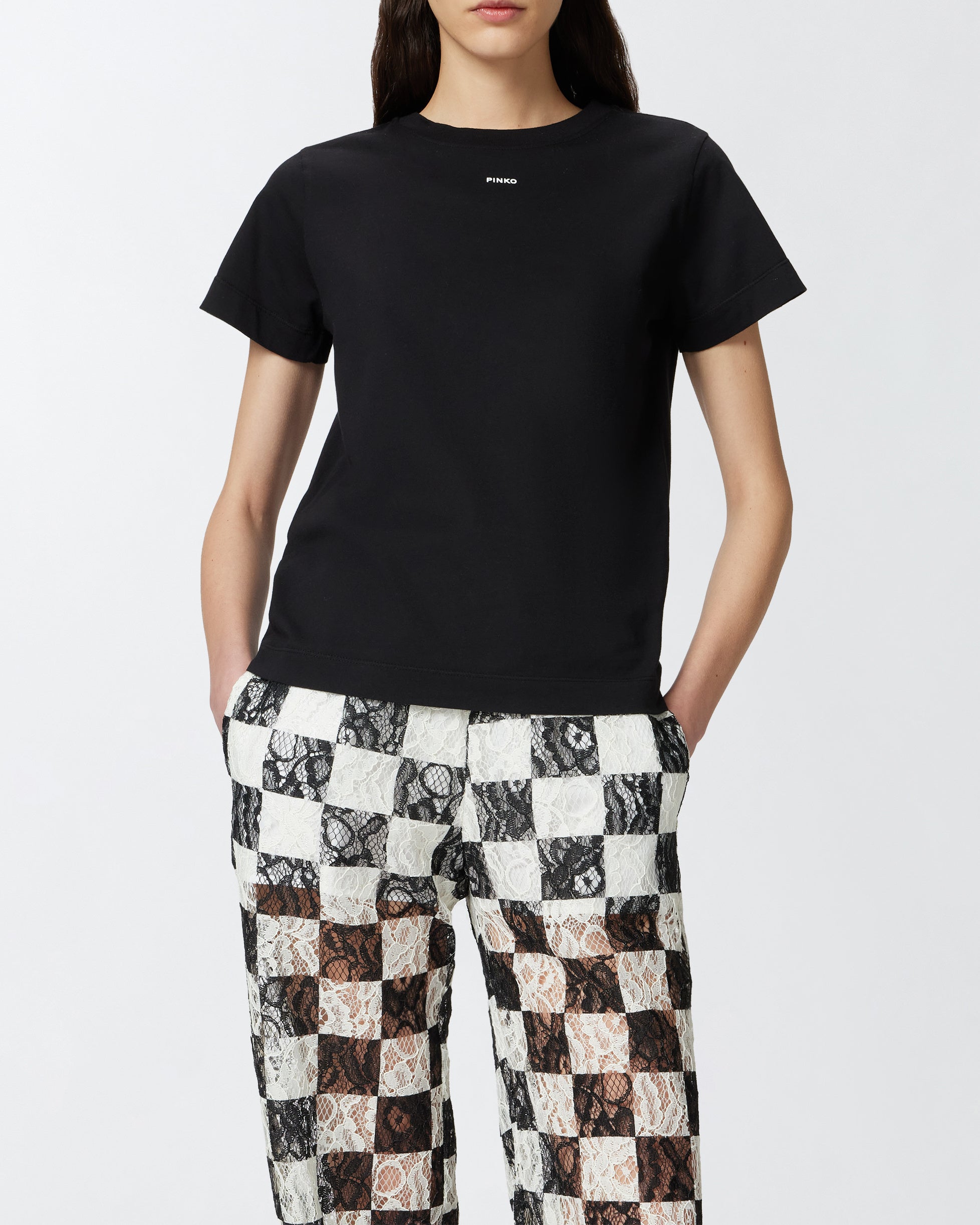 PINKO T-shirt Basico-Nero Limousine