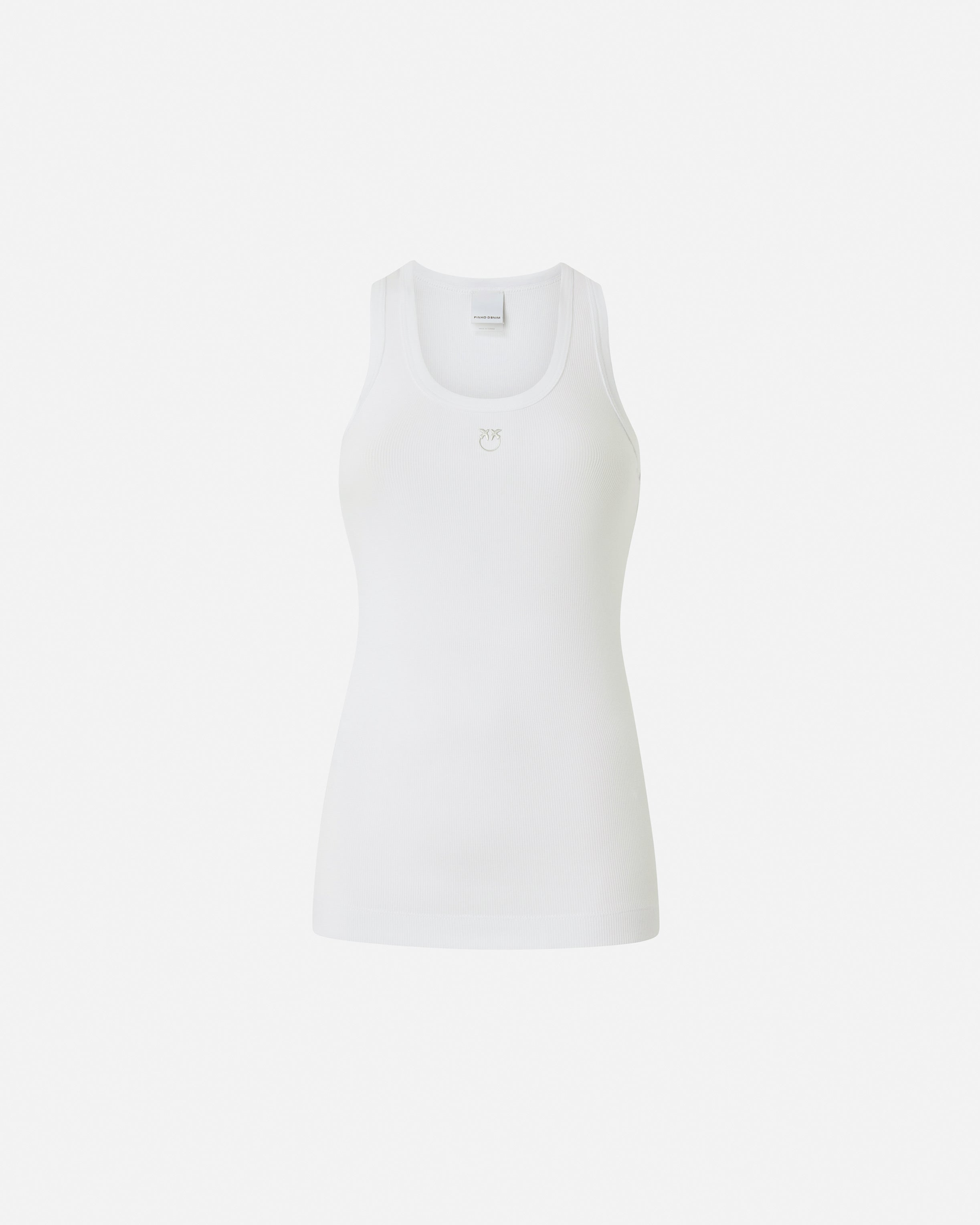 PINKO Canottiera Calcolatore-Bianco Brillante