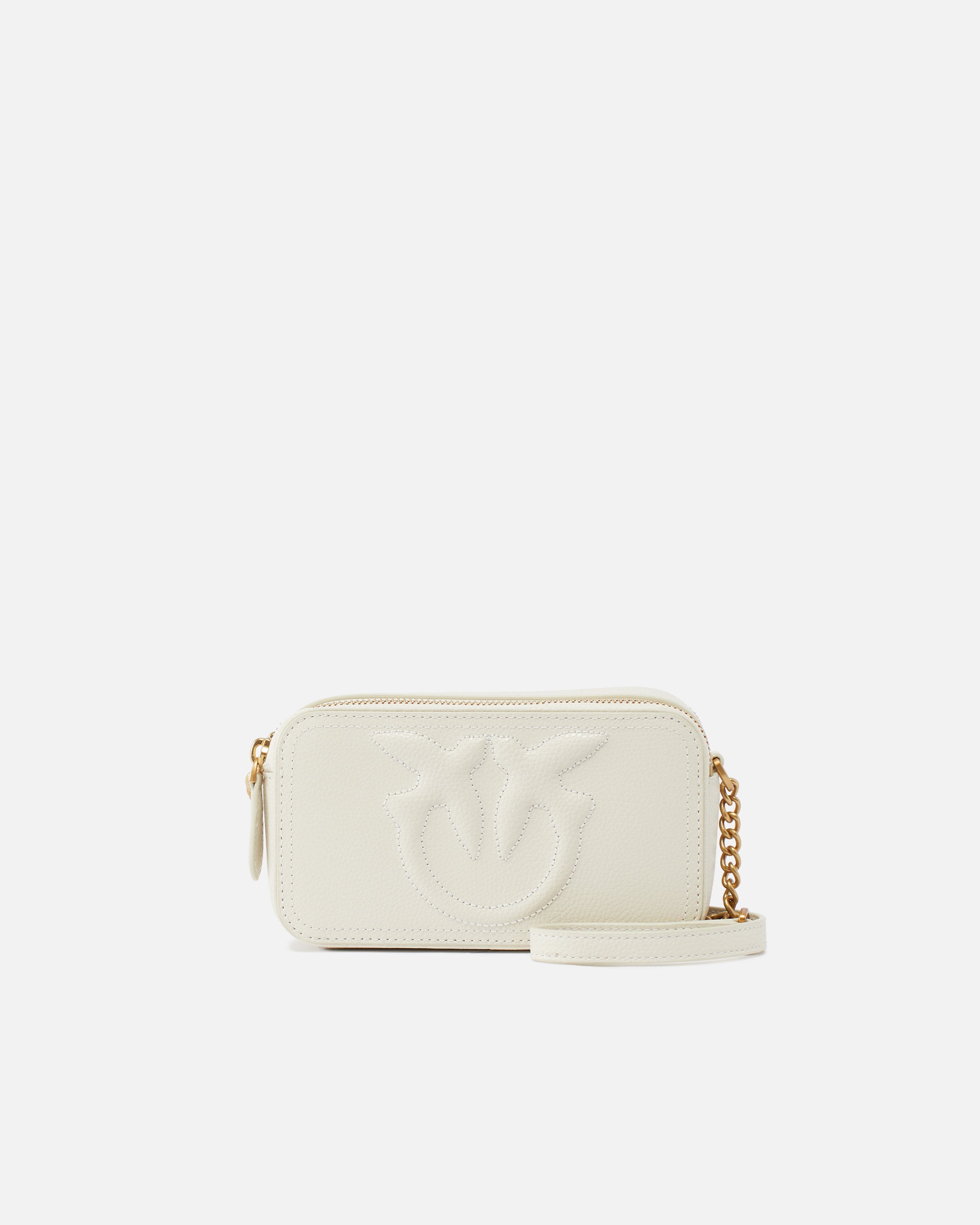 PINKO Carrie Camera Bag mini-Bianco Seta