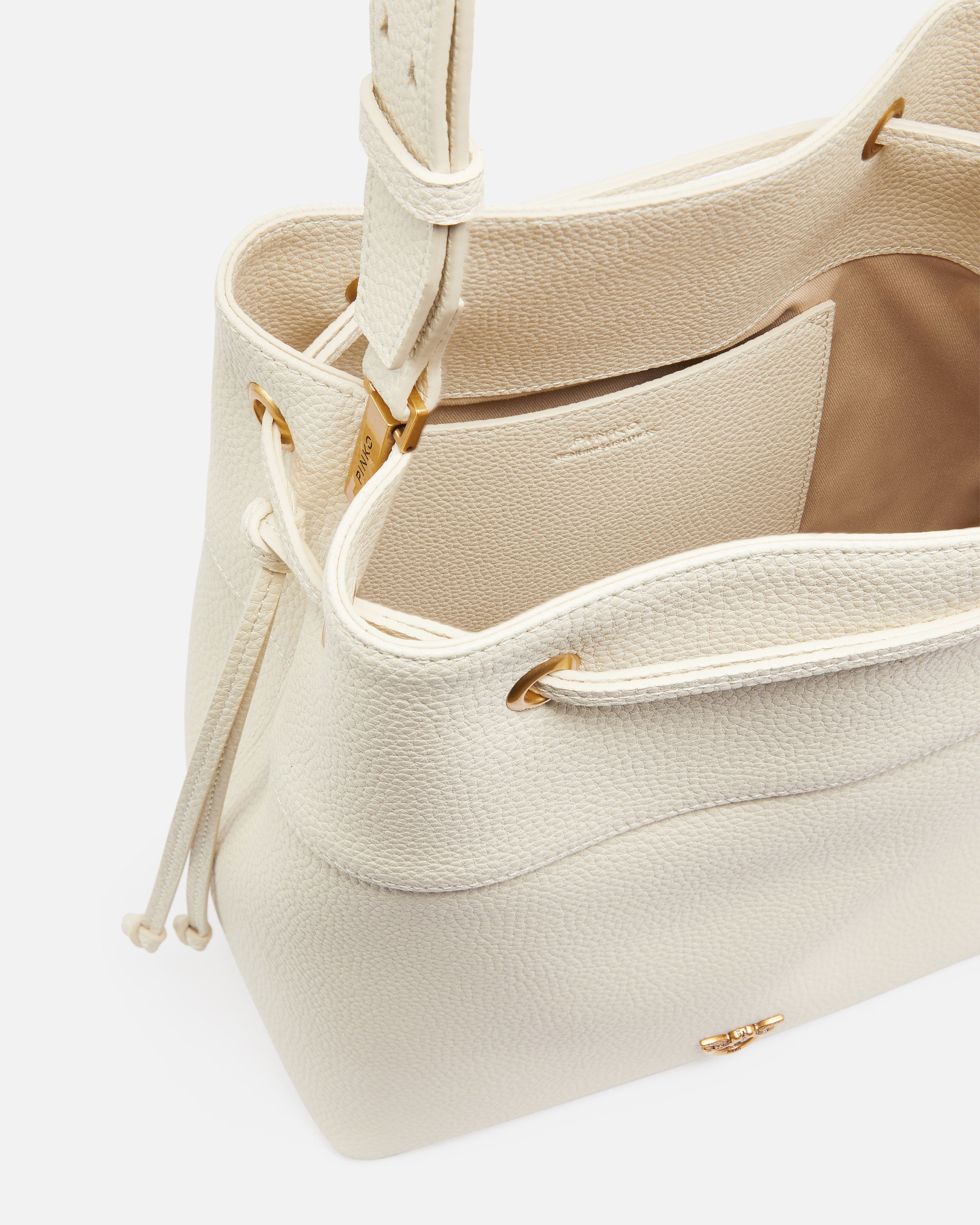 PINKO Borsa Secchiello Classic-Bianco Seta