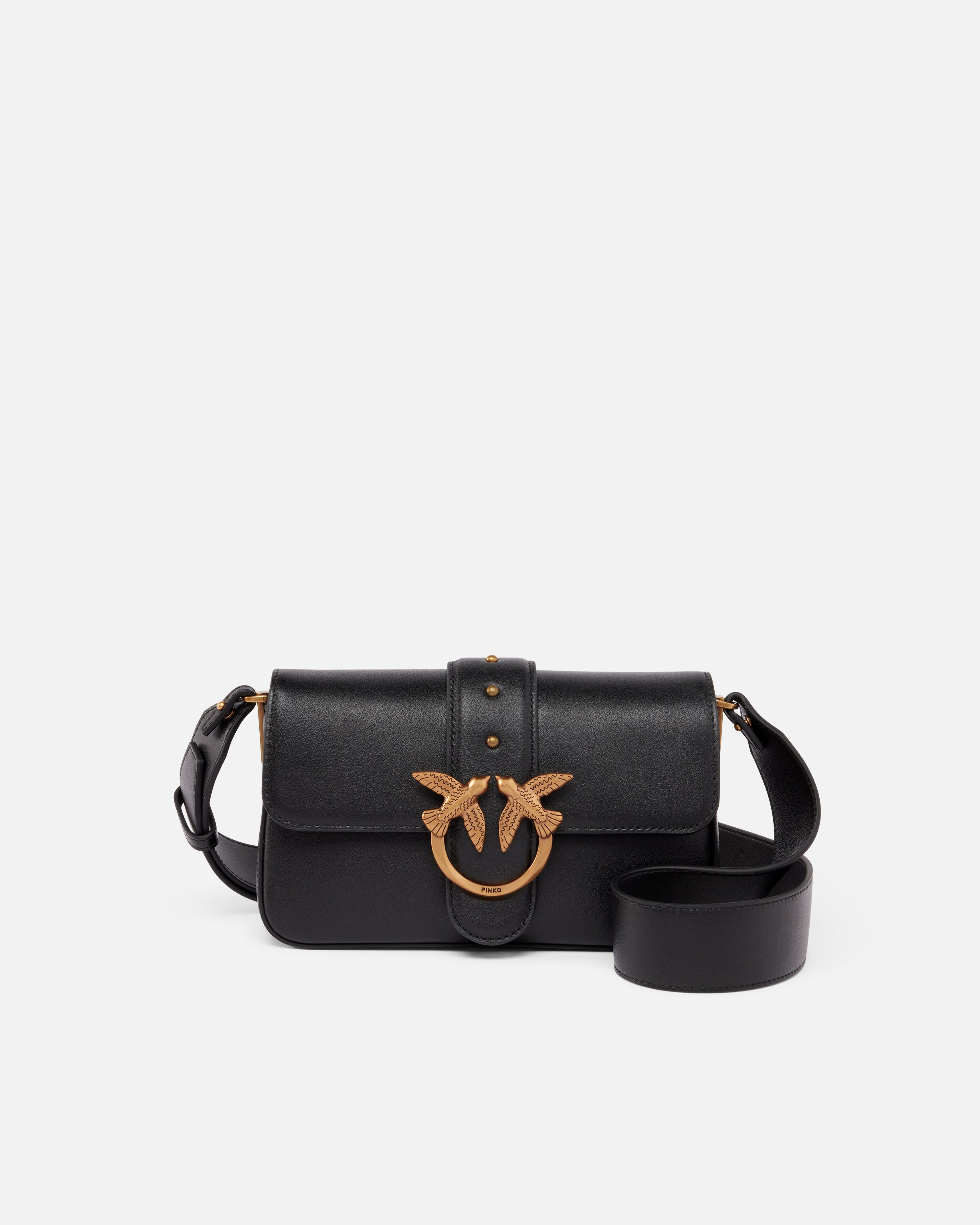 PINKO Borsa Love One Mini Slouchy Fl-Nero
