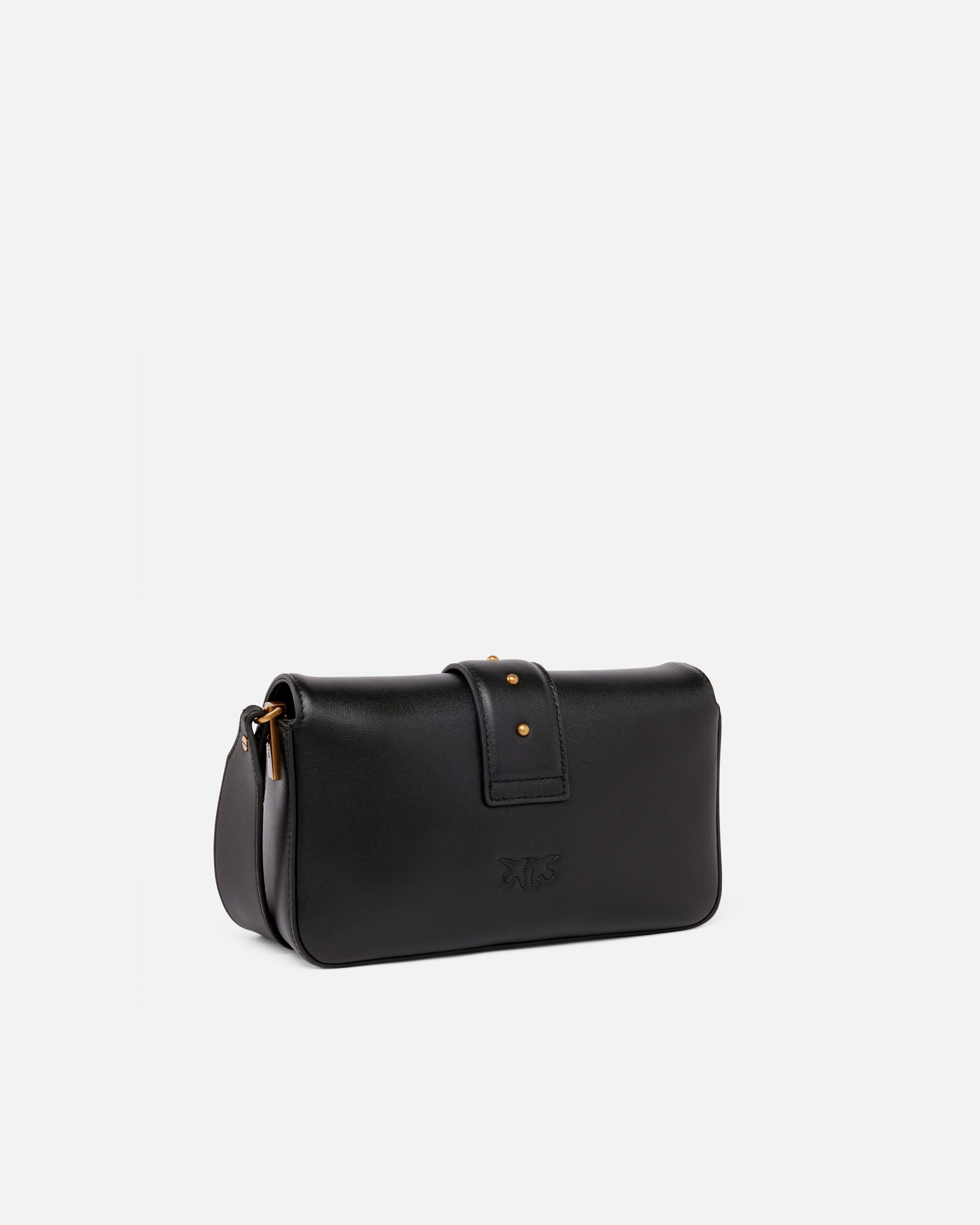PINKO Borsa Love One Mini Slouchy Fl-Nero