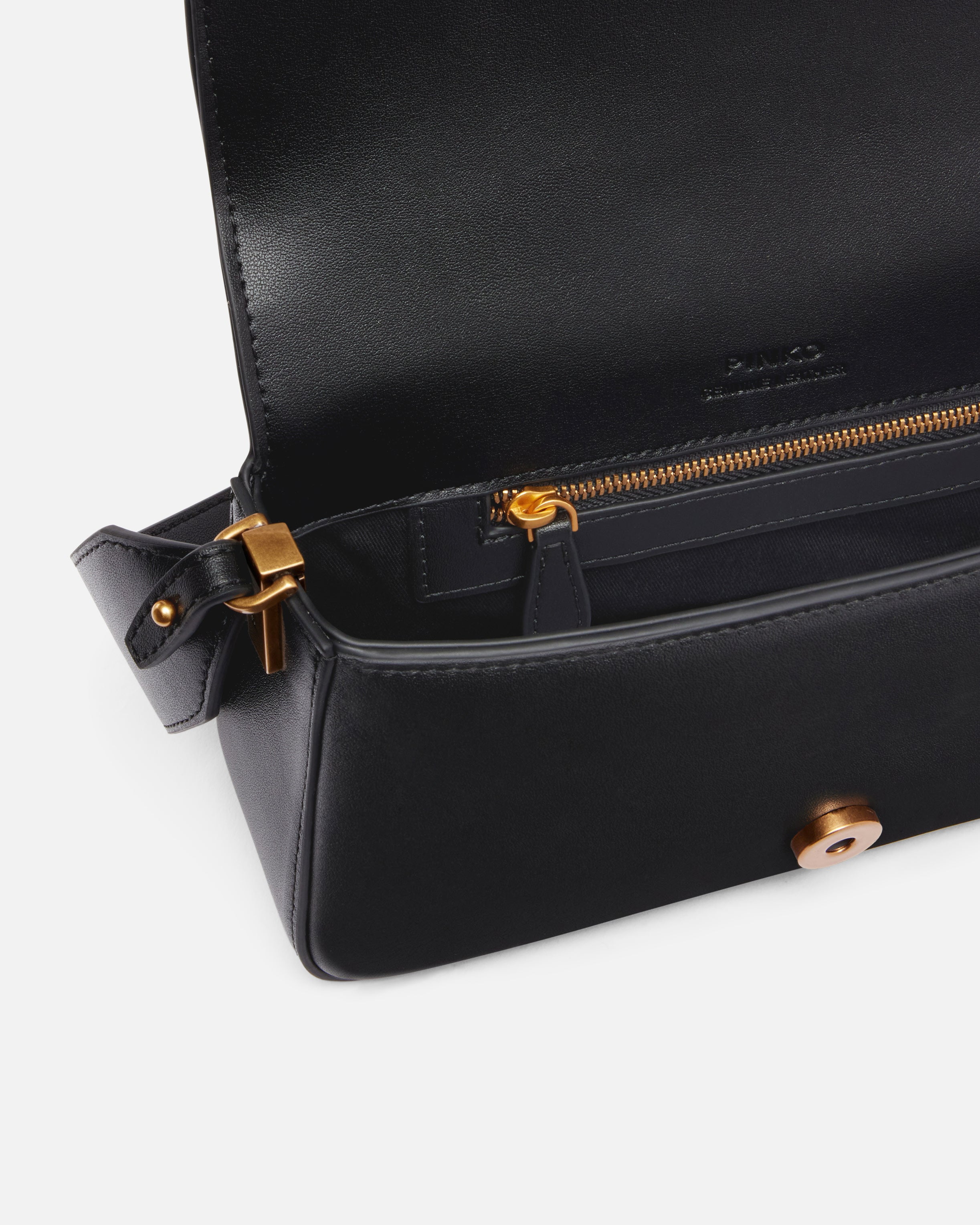 PINKO Borsa Love One Mini Slouchy Fl-Nero