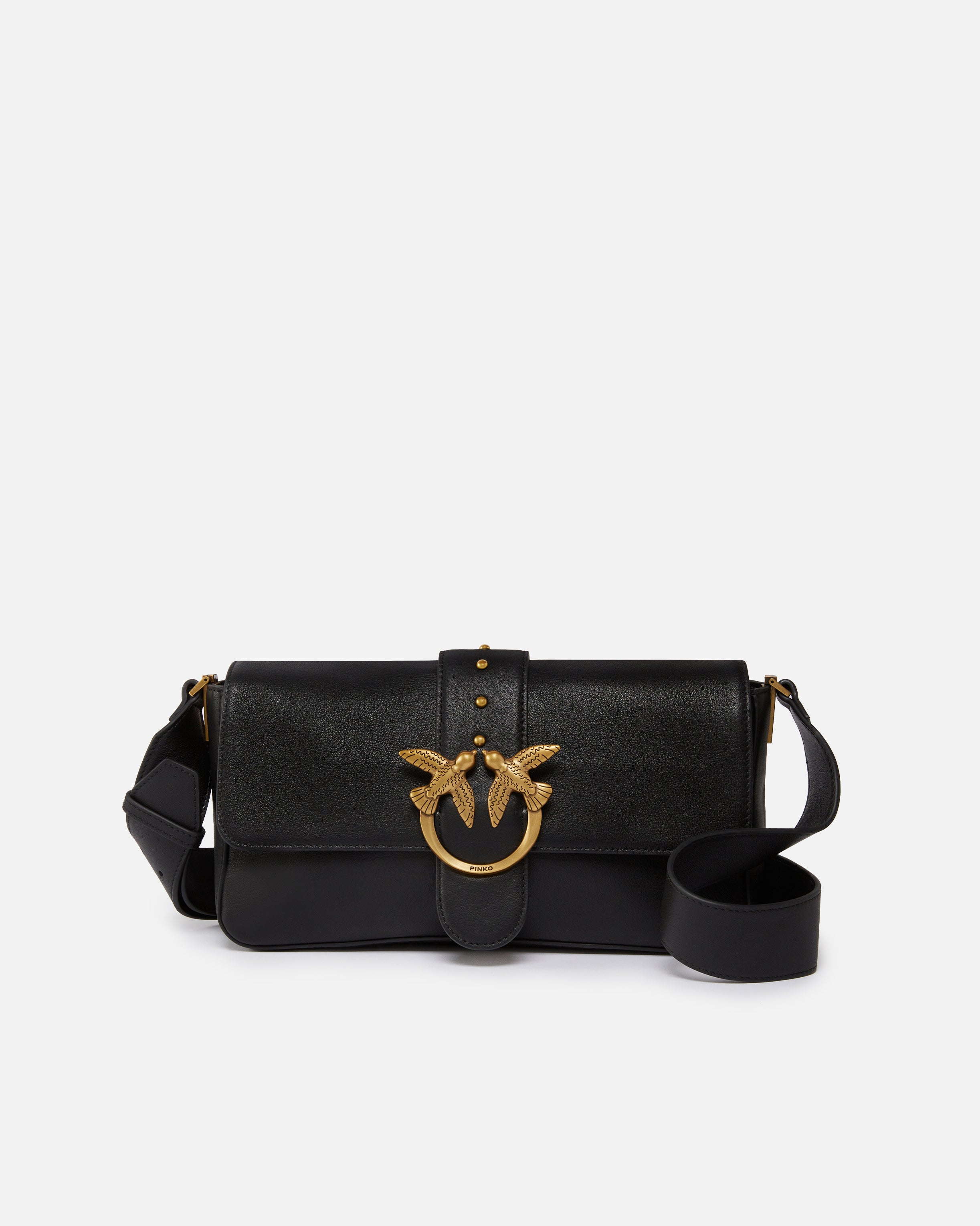 PINKO Borsa Love One Classic Slouchy Fl-Nero