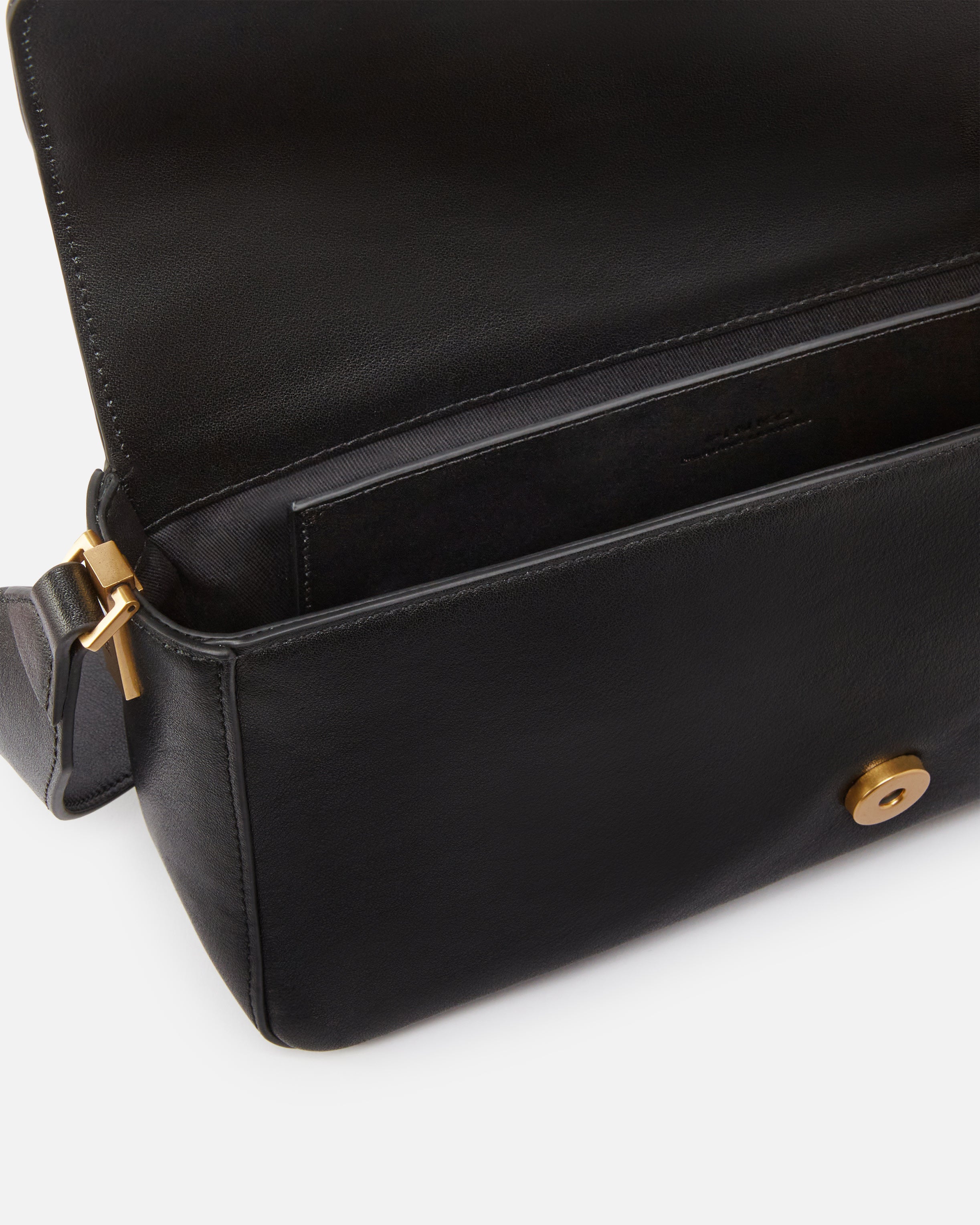 PINKO Borsa Love One Classic Slouchy Fl-Nero
