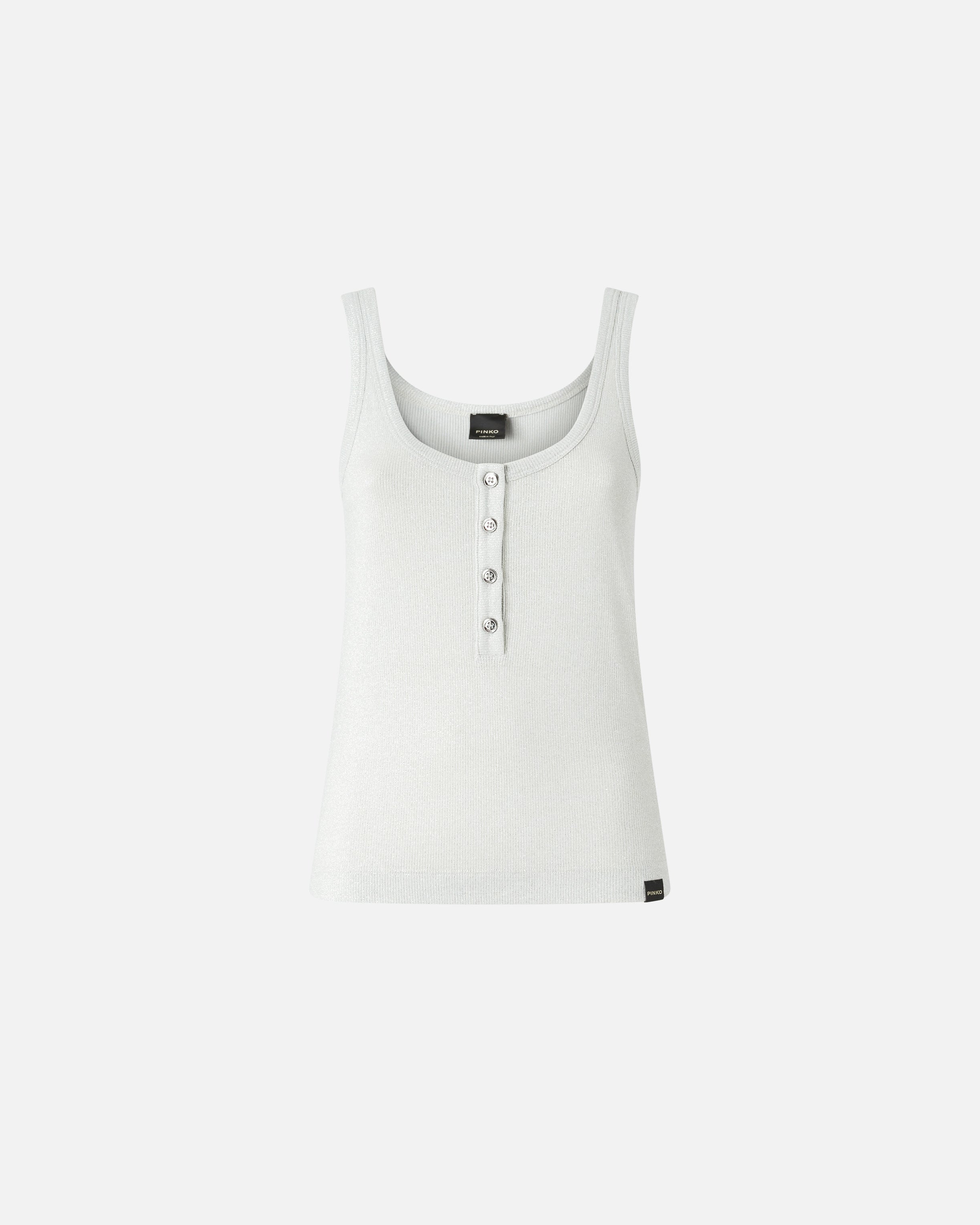 PINKO Canotta Chimera Lurex-Argento