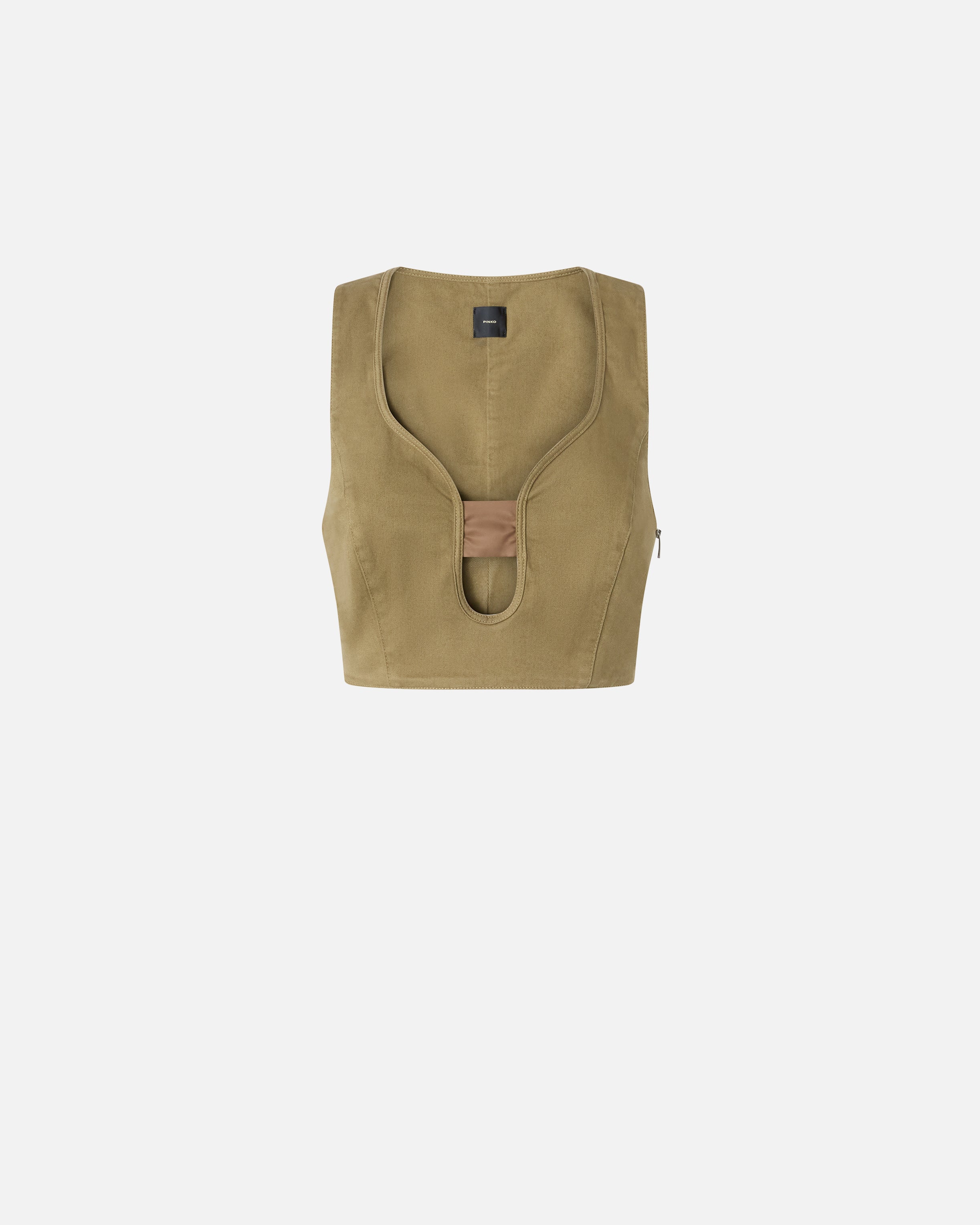 PINKO Top Stranamore Crop-Verde