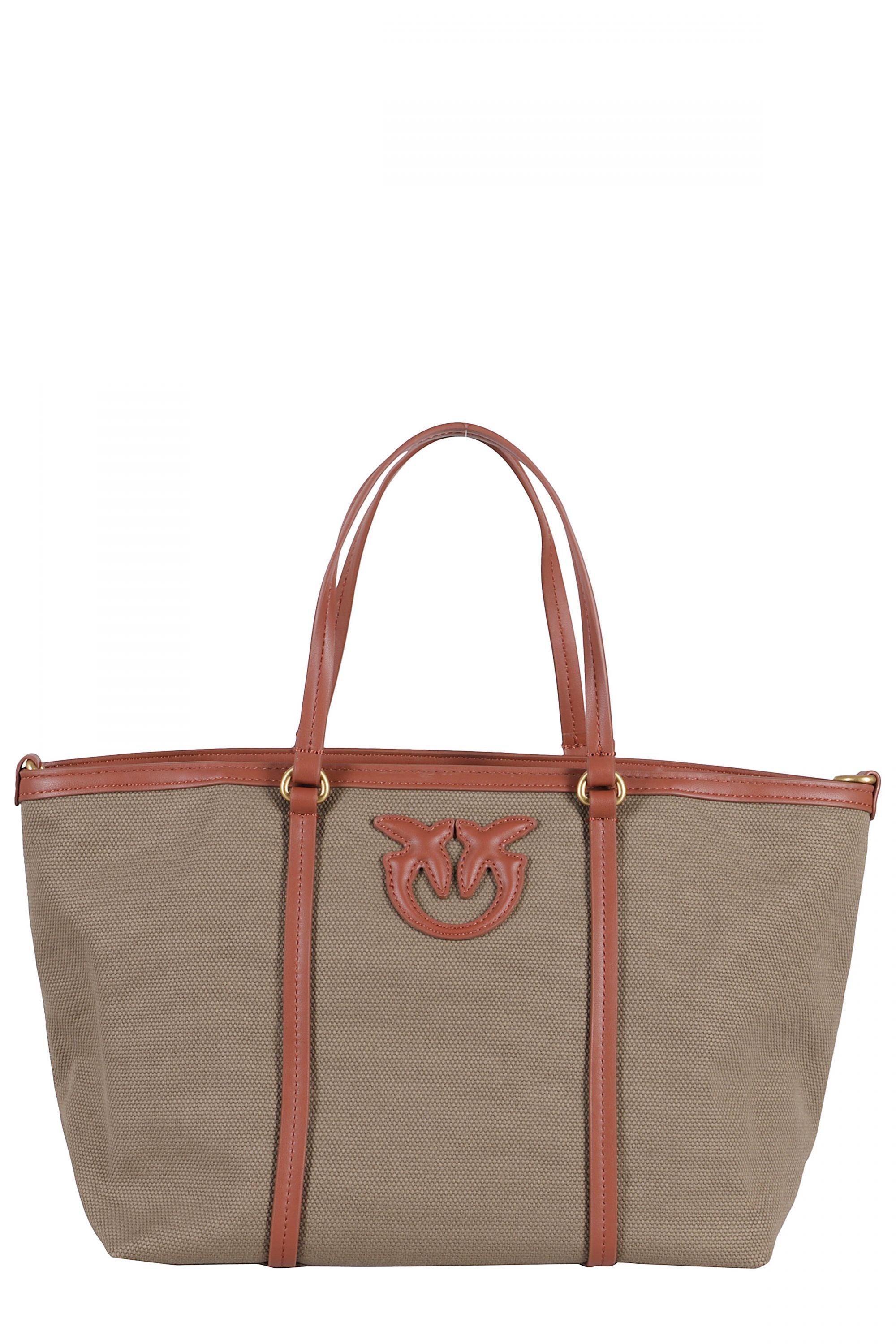 PINKO Shopper Miranda Classic-Verde Scuro Marrone