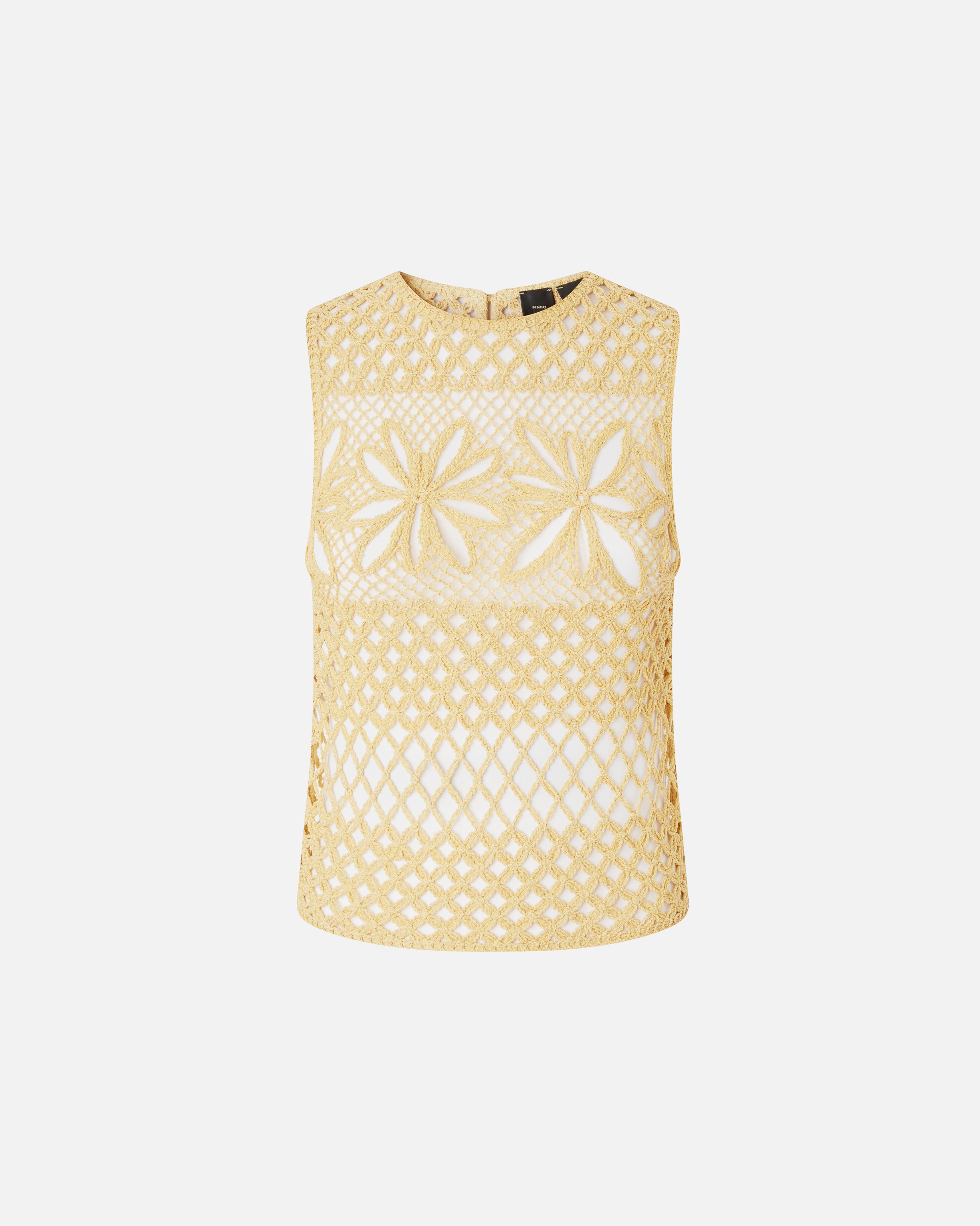 PINKO Top Gonzano Crochet-Giallo