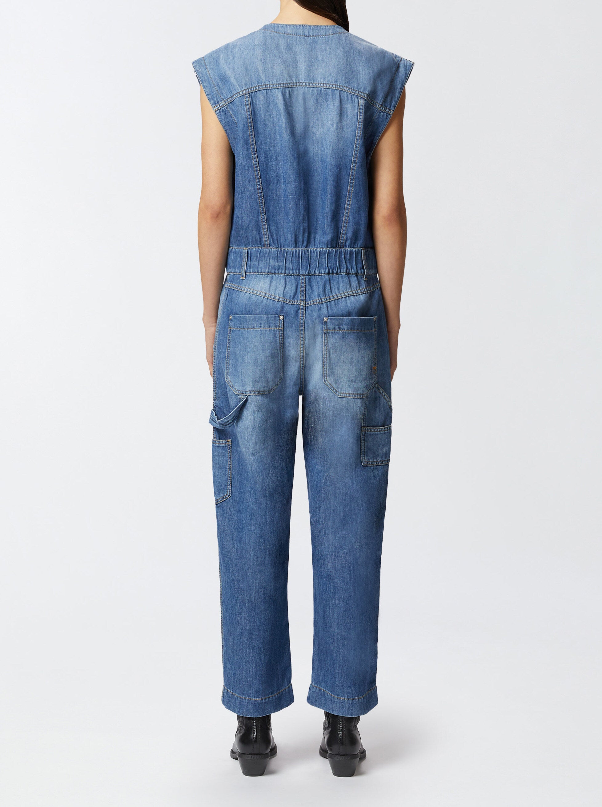 PINKO Tuta Tanzania Denim-Blu