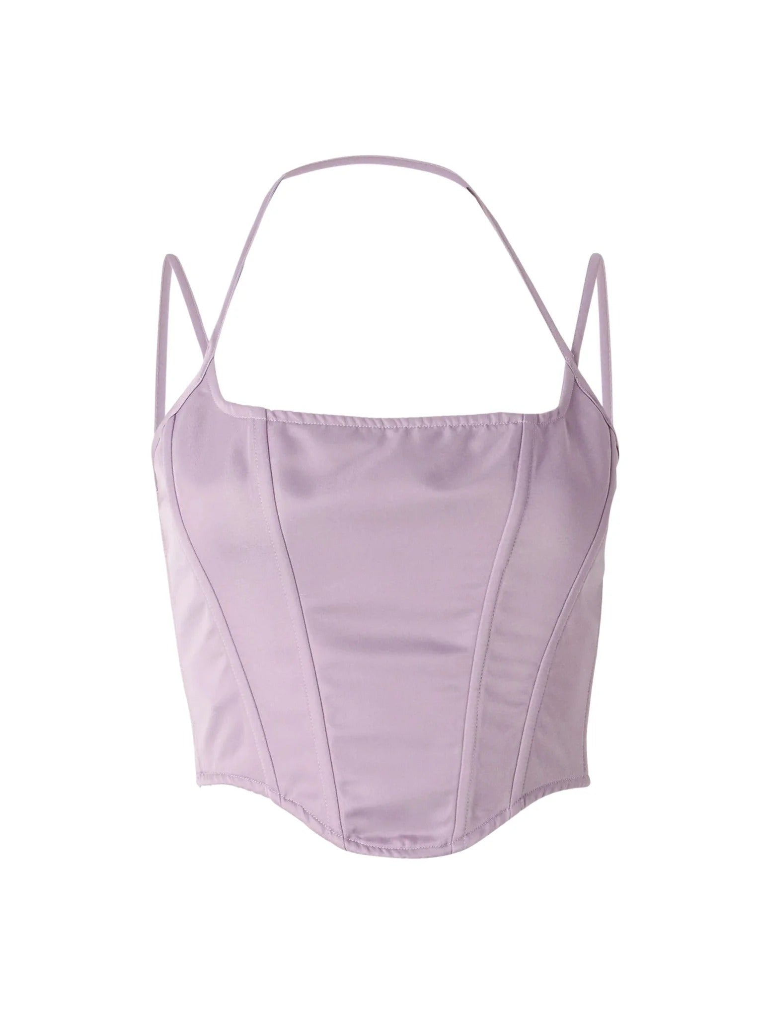 PINKO Top Bustier Canarino-Viola Gesso